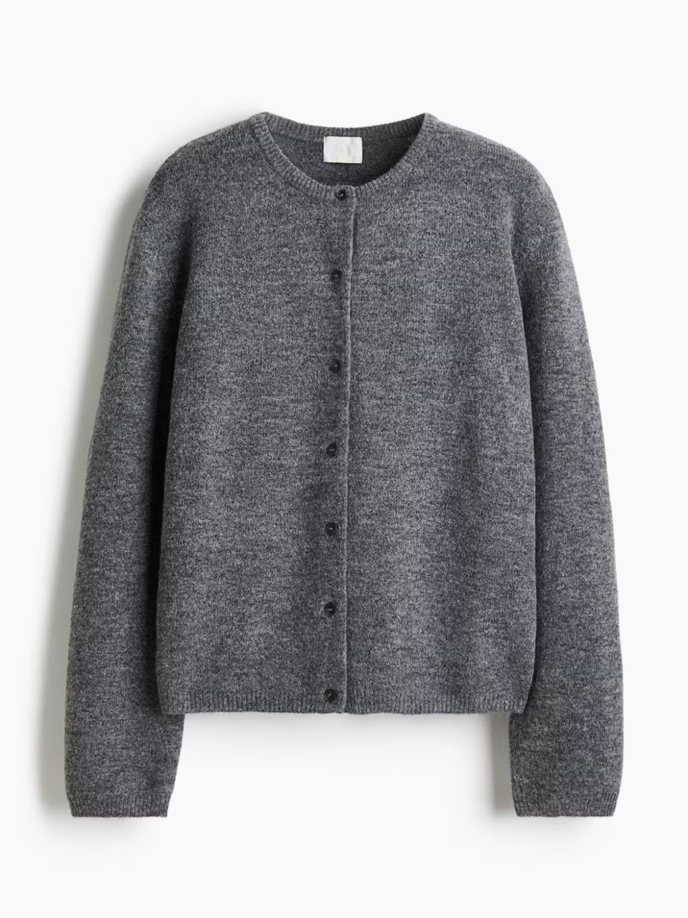 H&M Gray Button-Front Loose-Fit Cardigan